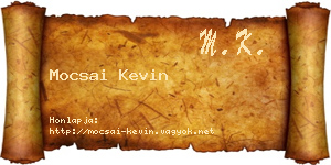 Mocsai Kevin névjegykártya