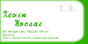 kevin mocsai business card